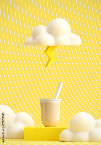 Download Minimal Beverage Background For Coffee Tea Smoothie Drink Presentation Milk Tea On Yellow Podium And White Cloud On Yellow Strip Pattern Scene Cafe Poster Templates Mockup Illustration 3d Render Buy This Yellowimages Mockups