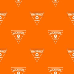 Poster - Gear machinery pattern vector orange for any web design best
