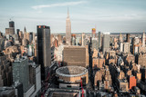 Fototapeta Nowy Jork - view from top on Madison Square Garden and Empire State Building