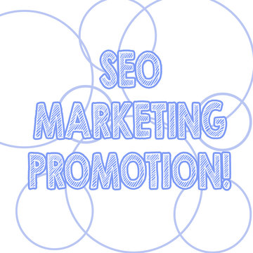 Handwriting text writing Seo Marketing Promotion. Concept meaning improve content and increase exposure of a website Outlines of Round Shape in Different Size Circle Loop Ring Hoop photo