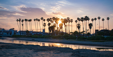 Wall Mural - Sunset in Santa Barbara, California