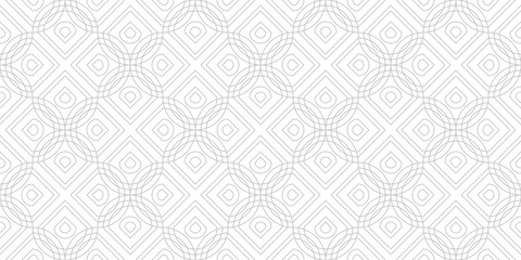 Wall Mural - Line geometric abstract pattern seamless gray line on white background.