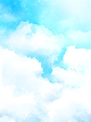  青空と雲の背景素材・縦02