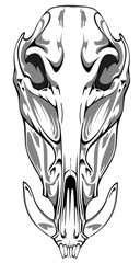 Wall Mural - Image of a boar skull that can be used for printing on T-shirts, as a logo or for tattoos.