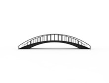 3D Rendering Of A Bridge Isolated On White Background