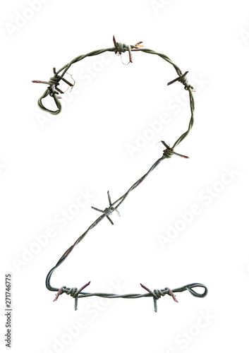 Cuadros en Lienzo Number barbed wire