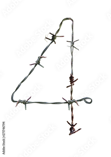 Fotografía Number barbed wire