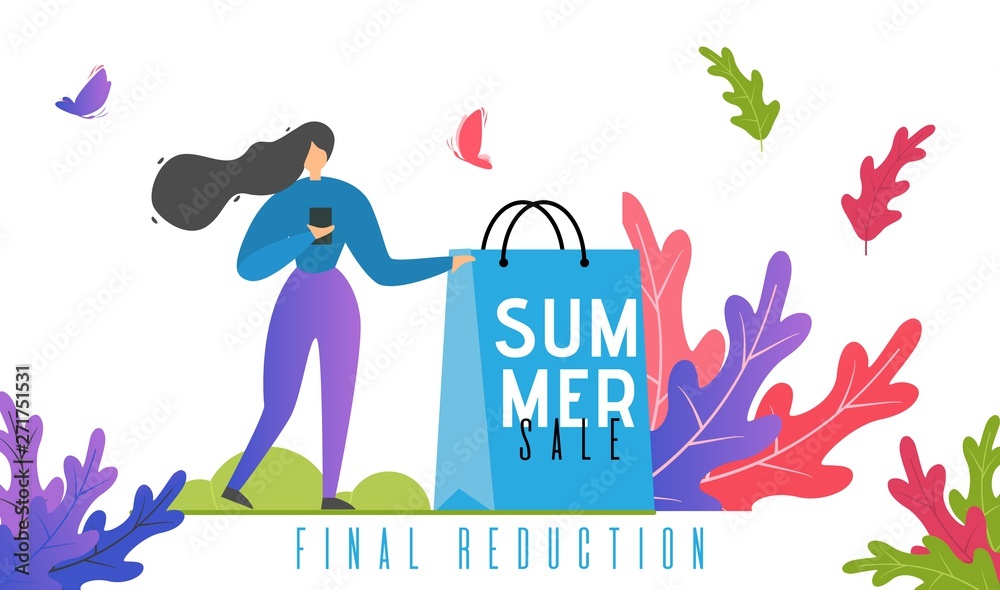 Summer Final Sales and Price Reduction Banner Stock Vector | Adobe Stock