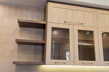 Wall Mural - Modern kitchen cupboard design in a luxury apartment