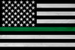 American thin green line flag