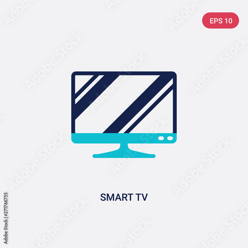Two Color Smart Tv Vector Icon From Electronic Devices Concept