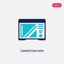 Two Color Convection Oven Vector Icon From Electronic Devices Concept. Isolated Blue Convection Oven Vector Sign Symbol Can Be Use For Web, Mobile And Logo. Eps 10