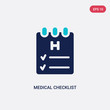 © zaurrahimov - two color medical checklist vector icon from health and medical concept. isolated blue medical checklist vector sign symbol can be use for web, mobile and logo. eps 10