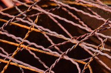 Background Of Rusty Wires Macro Closeup