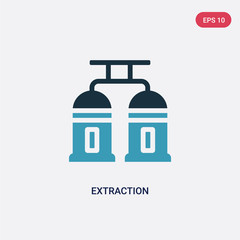 Poster - two color extraction vector icon from industry concept. isolated blue extraction vector sign symbol can be use for web, mobile and logo. eps 10