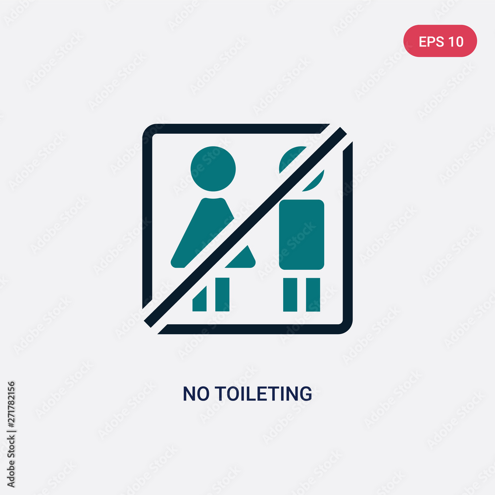 Not Tooting Sign two color no toileting vector icon from maps and flags concept ...