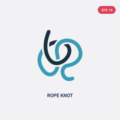 Wall Mural - two color rope knot vector icon from nautical concept. isolated blue rope knot vector sign symbol can be use for web, mobile and logo. eps 10