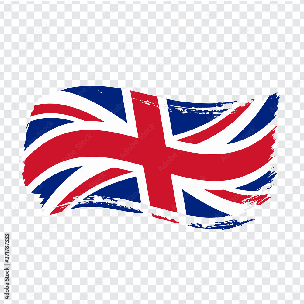 Great Britain Flag isolated. Flag of Great Britain, brush stroke ...