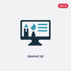 Poster - two color graphic de vector icon from people skills concept. isolated blue graphic de vector sign sy