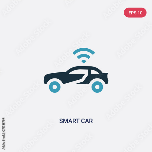 Download Two Color Smart Car Vector Icon From Programming Concept Isolated Blue Smart Car Vector Sign Symbol Can Be Use For Web Mobile And Logo Eps 10 Stock Vector Adobe Stock