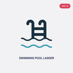 Wall Mural - two color swimming pool ladder vector icon from summer concept. isolated blue swimming pool ladder vector sign symbol can be use for web, mobile and logo. eps 10