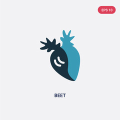 Wall Mural - two color beet vector icon from thanksgiving concept. isolated blue beet vector sign symbol can be use for web, mobile and logo. eps 10