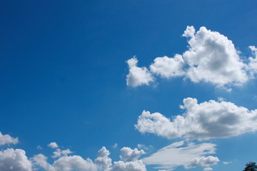 blue sky with white clouds