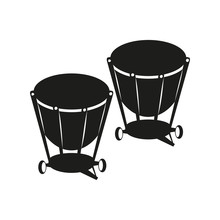 Kettle-drums On The White Background.