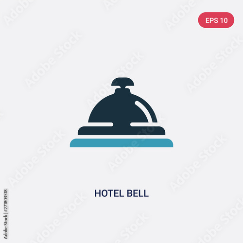 Fotografía two color hotel bell vector icon from travel 2 concept