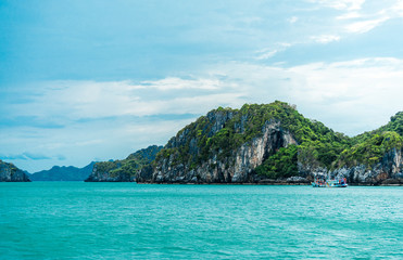 Beautiful blue sea in Thailand