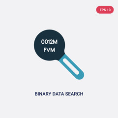 Wall Mural - two color binary data search vector icon from user interface concept. isolated blue binary data search vector sign symbol can be use for web, mobile and logo. eps 10