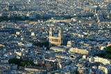 Fototapeta Nowy Jork - aerial view of Paris France at sunset