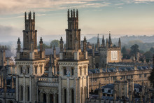 Aerial View Of The All Souls College In Oxford, UK