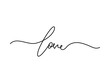 Love Word Script - Cursive Calligraphy Greeting