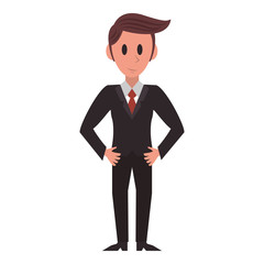 Wall Mural - Executive businessman character cartoon