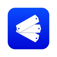 Poster - Three tags icon digital blue for any design isolated on white vector illustration