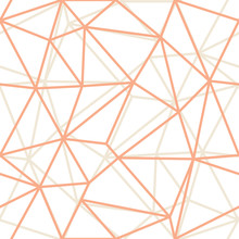 Vector Abstract Triangle Geometrical Orange Outlines Background. Suitable For Textile, Gift Wrap And Wallpaper.