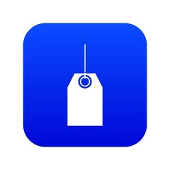 Poster - Black tag icon digital blue for any design isolated on white vector illustration