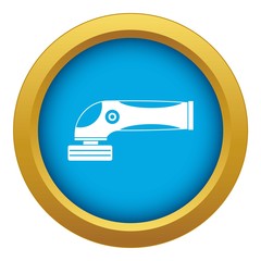 Poster - Grinder machine icon blue vector isolated on white background for any design