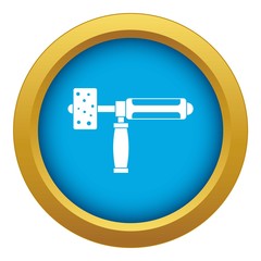 Poster - Precision grinding machine icon blue vector isolated on white background for any design