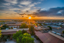 Colorful Sunset Over Albuquerque New Mexico