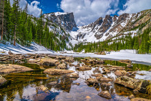 Beautiful Spring Hike To Dream Lake In Rocky Mountain National Park In Colorado