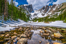 Beautiful Spring Hike To Dream Lake In Rocky Mountain National Park In Colorado
