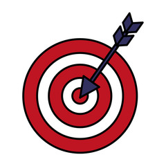 Canvas Print - target arrow success isolated icon