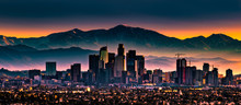 Early Morning Sunrise Overlooking Los Angeles California
