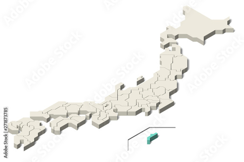 日本地図 沖縄地方 県別 3d Set 2 Adobe Stock でこのストック