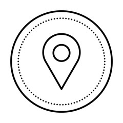 Sticker - pin pointer location isolated icon