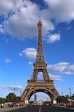 Fototapeta  - Eiffel Tower in Paris France  with long road