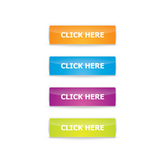 Canvas Print - Modern Click Here Buttons Vector