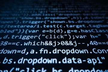 source code on screen
